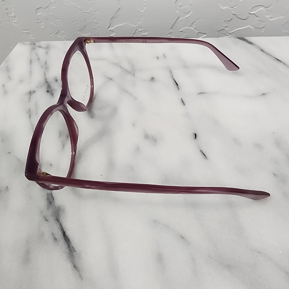 NWOT GUCCI Womens Pink Purple Pearl Eyeglass Frames GG00930 No Case - Picture 5 of 10
